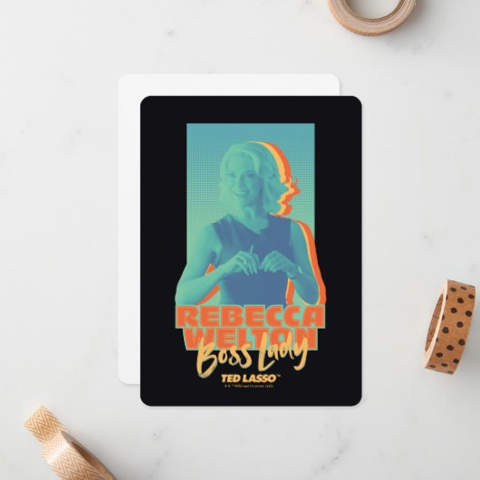 Ted Lasso | Rebecca Welton Boss Lady Graphic Notitiekaartje (Voorkant / Achterkant in situ)