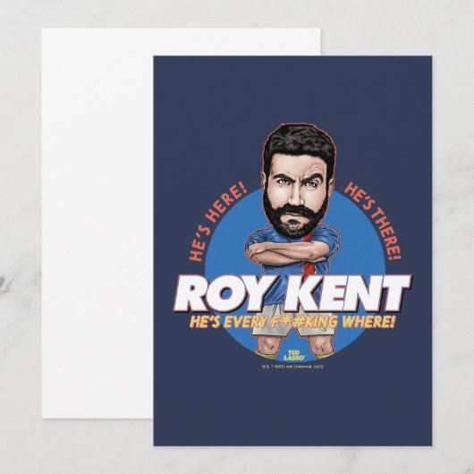 Ted Lasso | Roy Kent Bobblehead Notitiekaartje (Voorkant / Achterkant)