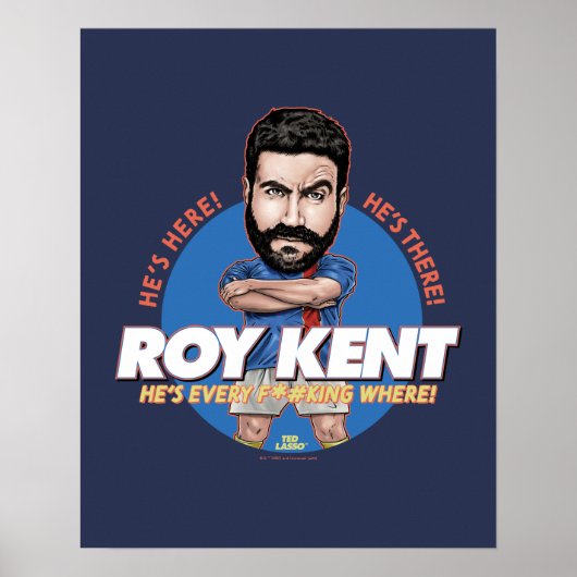 Ted Lasso | Roy Kent Bobblehead Poster (Voorkant)