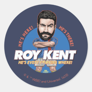 Ted Lasso   Roy Kent Bobblehead Ronde Sticker