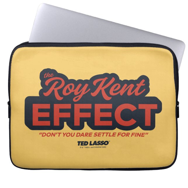 Ted Lasso | Roy Kent Effect Typografie Grafisch Laptop Sleeve (Voorkant)