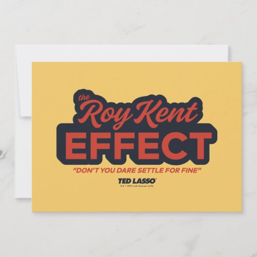 Ted Lasso | Roy Kent Effect Typografie Grafisch Notitiekaartje (Voorkant)