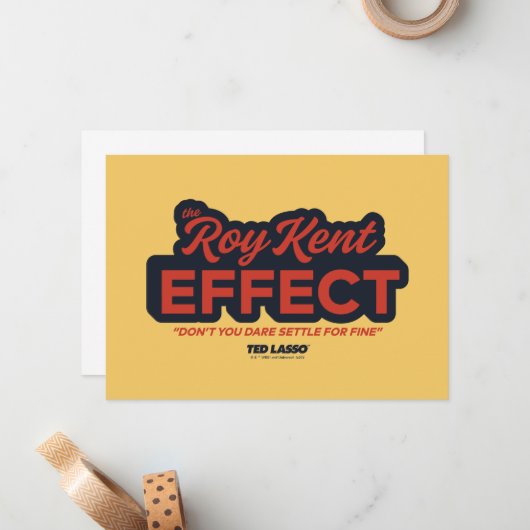 Ted Lasso | Roy Kent Effect Typografie Grafisch Notitiekaartje (Voorkant / Achterkant in situ)