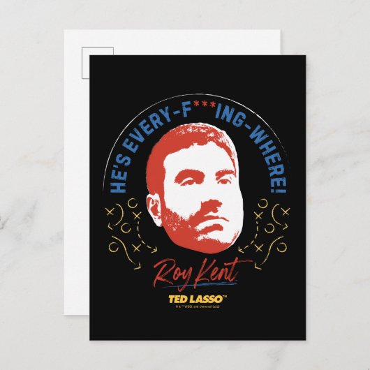 Ted Lasso | Roy Kent He's Every -- Where Briefkaart (Voorkant / Achterkant)