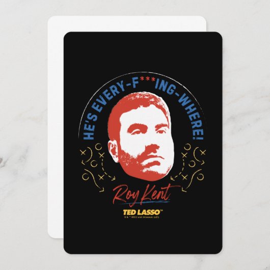 Ted Lasso | Roy Kent Hij is alles — waar Notitiekaartje (Voorkant / Achterkant)