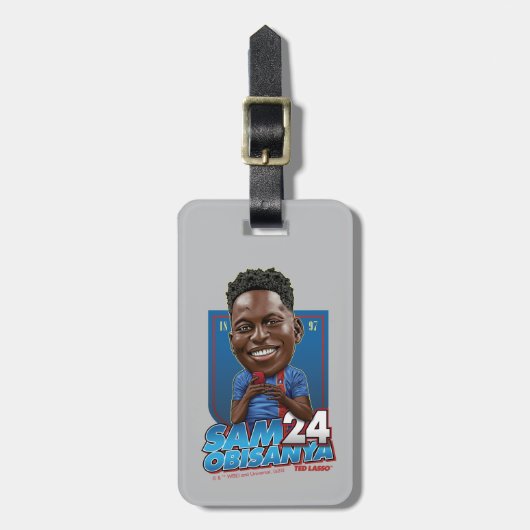 Ted Lasso | Sam Obisanya Bobblehead Bagagelabel (Voorkant verticaal)