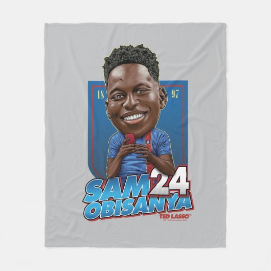 Ted Lasso | Sam Obisanya Bobblehead Fleece Deken (Voorkant)