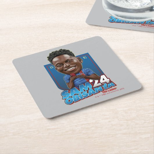 Ted Lasso | Sam Obisanya Bobblehead Kartonnen Onderzetters (Schuin)