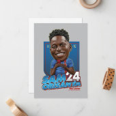 Ted Lasso | Sam Obisanya Bobblehead Notitiekaartje (Voorkant / Achterkant in situ)