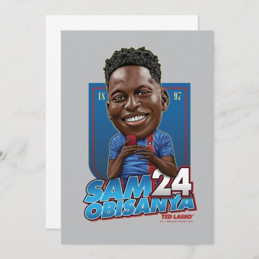 Ted Lasso | Sam Obisanya Bobblehead Notitiekaartje (Voorkant / Achterkant)