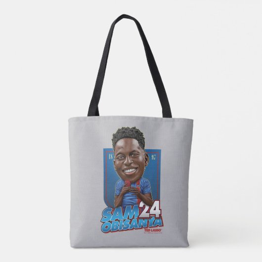 Ted Lasso | Sam Obisanya Bobblehead Tote Bag (Achterkant)