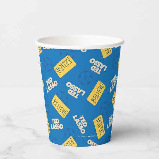 Ted Lasso Soccer Pattern Papieren Bekers (Achterkant)