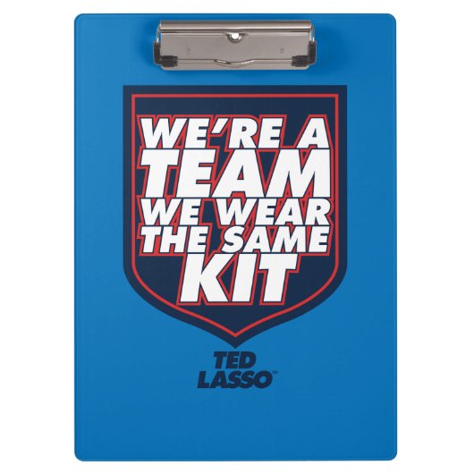 Ted Lasso | We zijn een team Typografie Grafisch Klembord (Voorkant)