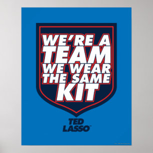 Ted Lasso   We zijn een team Typografie Grafisch Poster
