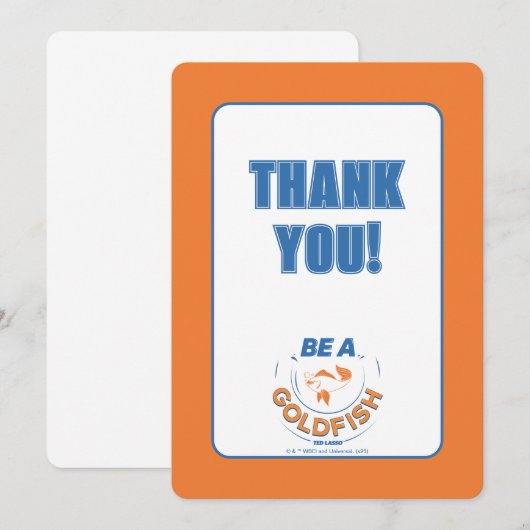 Ted Lasso | Wees een goudvis Notitiekaartje (Voorkant / Achterkant)