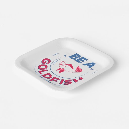 Ted Lasso | Wees een goudvis Papieren Bordje (Gebogen)