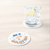 Ted Lasso | Wees een goudvis Ronde Kartonnen Onderzetter (Insitu)