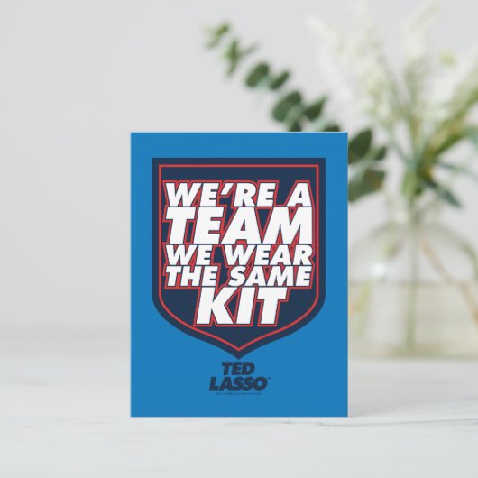Ted Lasso | We're A Team Typography Graphic Briefkaart (Staand voorkant)