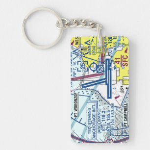 Ted Stevens Anchorage Airport Chart / taxi diagram Sleutelhanger