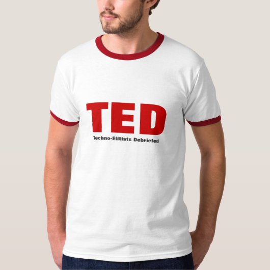 TED Techno-Elitists Debriefed T-shirt (Voorkant)