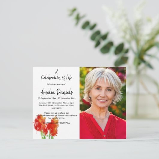 Ted Tulip Fotoviering van het Leven Kaart (Staand voorkant)