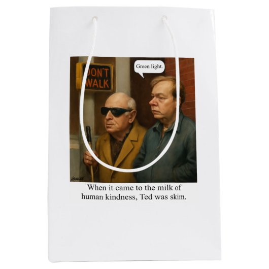 Ted was mager. T-shirt Medium Cadeauzakje (Voorkant)