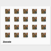 Ted was mager. T-shirt Vierkante Sticker (Vel)