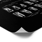 Tedanatomie in zwart-witdrukken. poster (Hoek)