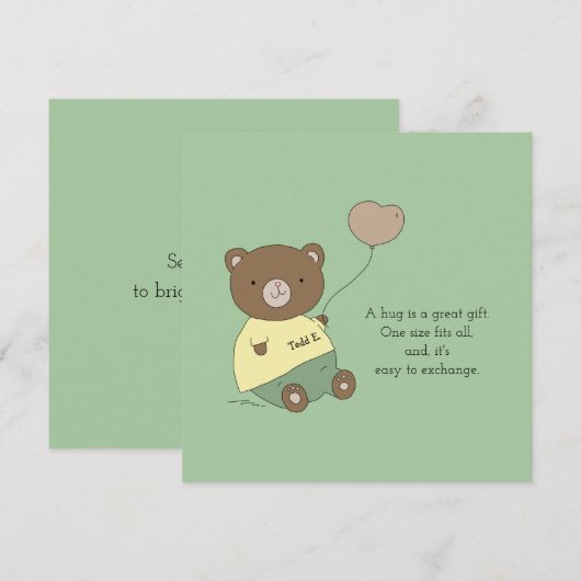 Tedd E. Beer Hugs Green Persoonlijk (Voorkant / Achterkant)