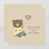 Tedd E. Beer Hugs Khaki Tan Gepersonaliseerd (Voorkant / Achterkant)