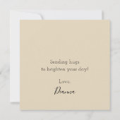 Tedd E. Beer Hugs Khaki Tan Gepersonaliseerd (Achterkant)