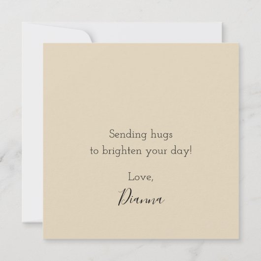 Tedd E. Beer Hugs Khaki Tan Gepersonaliseerd (Achterkant)