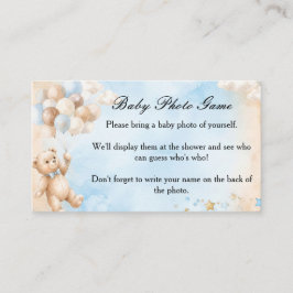 Teddibeer Baby Foto Spel Shower Insteekkaart Informatiekaartje