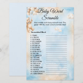 Teddibeer Baby Woordzoek Shuffle Spel Shower