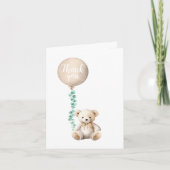 Teddibeer Babyshower Bedankkaart (Voorkant)