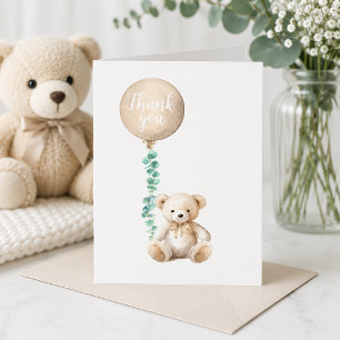 Teddibeer Babyshower Bedankkaart