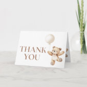 Teddibeer Babyshower Bedankkaart Kaart (Voorkant)