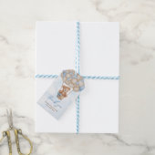 Teddibeer Babyshower Bedankt Cadeaulabel (Met Touw)