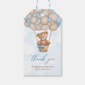 Teddibeer Babyshower Bedankt Cadeaulabel (Voorkant)