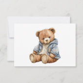 Teddibeer babyshower berenpatient luierspel kaart (Achterkant)