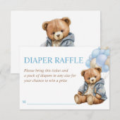 Teddibeer babyshower berenpatient luierspel kaart (Voorkant / Achterkant)