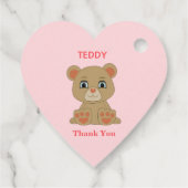 Teddibeer bedankt bedankjes labels (Achterkant)