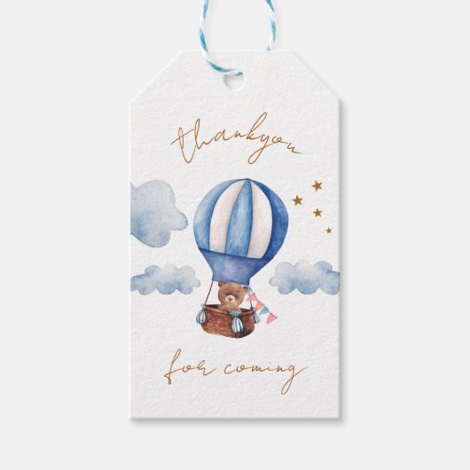 Teddibeer Bedankt voor uw komst Cadeaulabel (Voorkant)