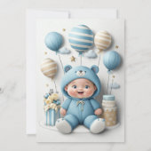 Teddibeer Bloemen Kaart (Achterkant)