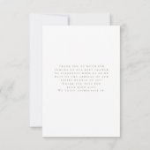 Teddibeer boven de maan neutrale babyshower  bedankkaart (Achterkant)