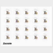 Teddibeer dank je ronde sticker (Vel)
