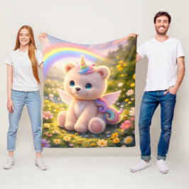 Teddibeer eenhoorn luxe deken
