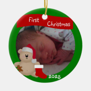 Teddibeer Eerste Kerstmis Custom Ornament