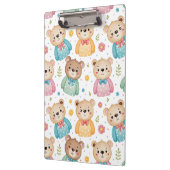 Teddibeer en bloemen klembord (Links)