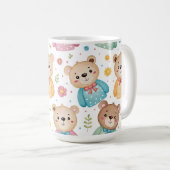 Teddibeer en bloemen koffiemok (Voorkant rechts)